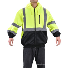 Amarillo Clase-3 Logotipo personalizado Jacket de seguridad de trabajo de invierno